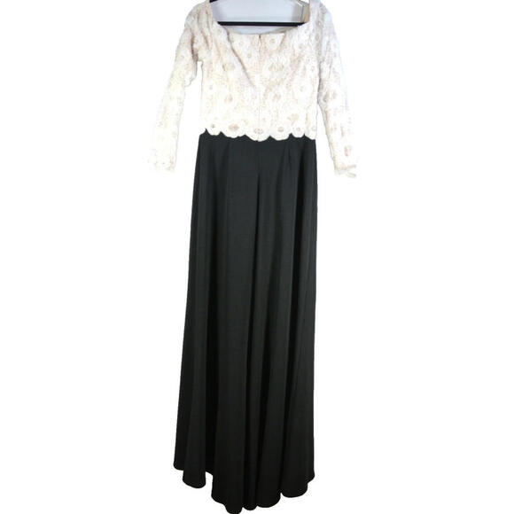 NEW, Tadashi Shoji Rhinestone Floral Off the Shoulder Gown Sz 6 #LD220 - Picture 5 of 8